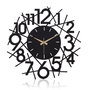 Wallity Reloj de Pared Decorativo de Metal Negro